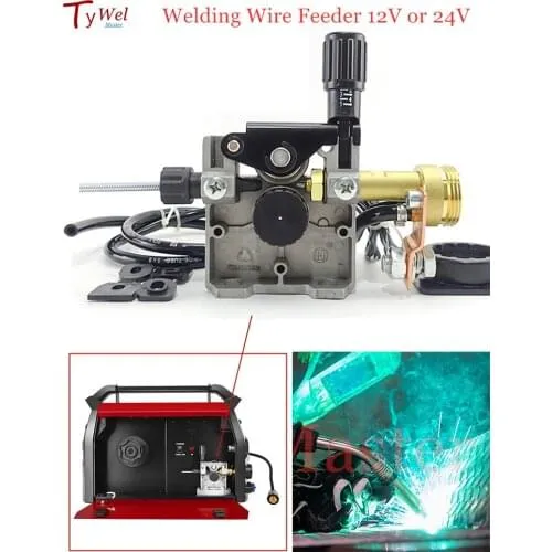 Устройство подачи проволоки, постоянный ток 12 В, 24 В, SSJ-29 LRS-775, фидерный рулон, U-образный паз, европейская розетка для стального алюминиевого флюсового сердечника, сварочный аппарат MIG