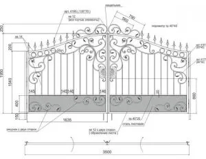 Чертежи кованных ворот