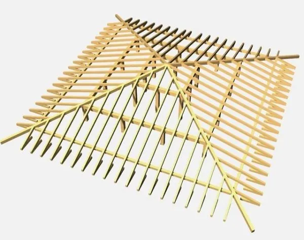 Шатровая крыша – стропильная система