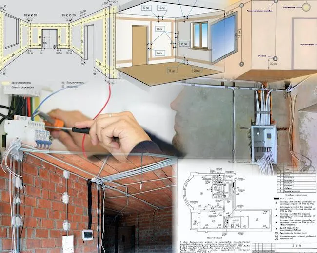 Монтаж проводки в доме – пример схем ...
