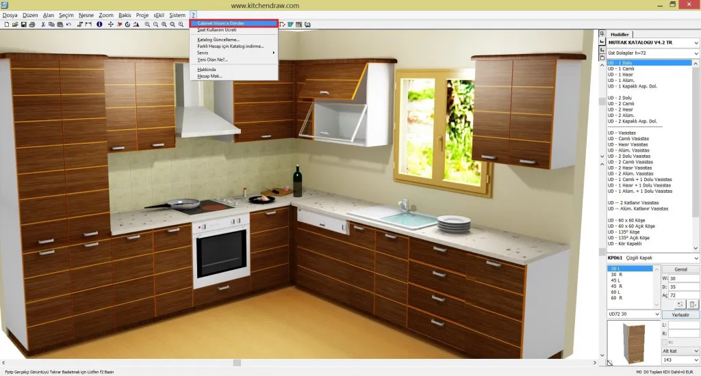 KitchenDraw программа для проектирования мебели