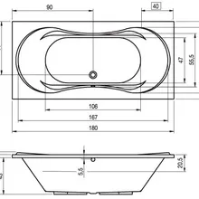 Riho Supreme BA55 180x80 Акриловая ванна 180x80x46,5 см, Нидерланды - фото 1 - фото 2