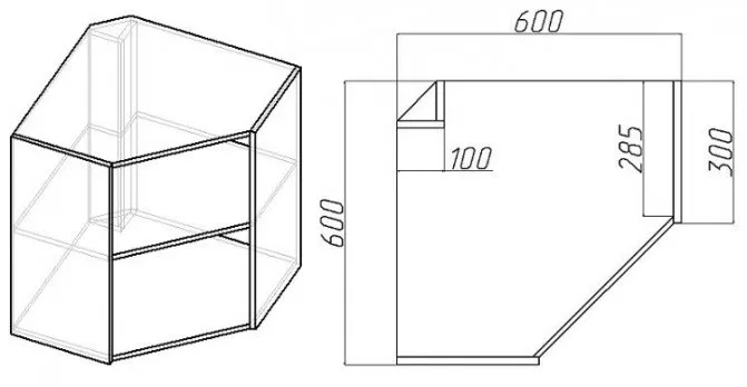 угловой кухонный навесной шкаф своими руками
