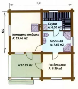 планировка сауны 5х6