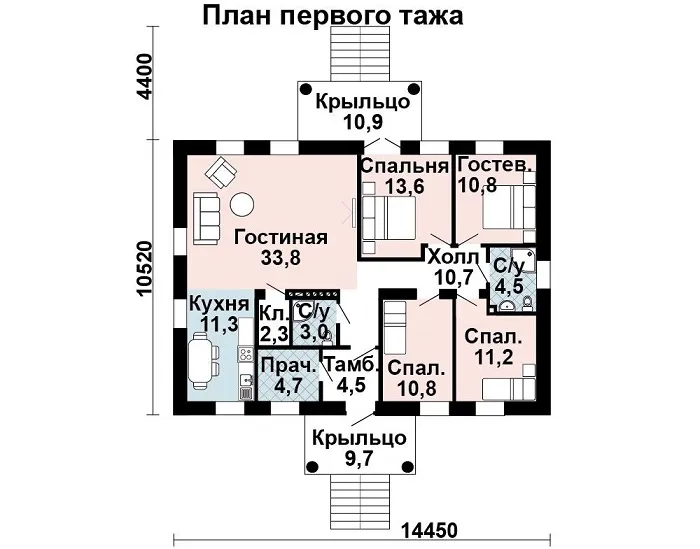 планировка дома в классическом стиле