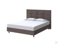 Спальная кровать Bern Boxspring Standart 140х200, Рогожка (Тетра Брауни)