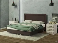 Спальная кровать London Boxspring Elite 160х200, Велюр (Monopoly Горячий шоколад (237))