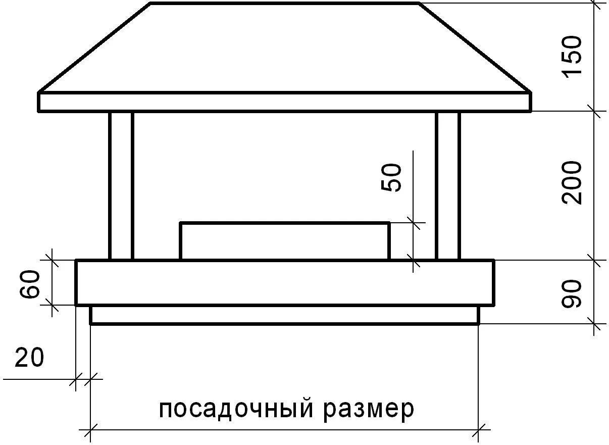 Чертеж оголовка трубы