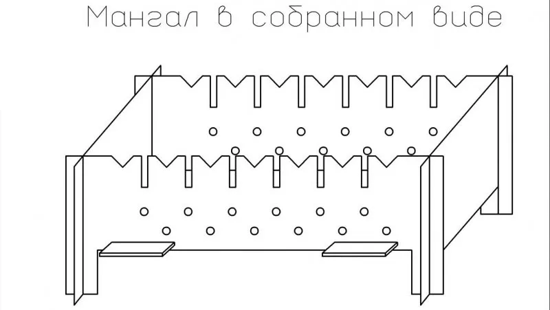 Рисунок складного мангала