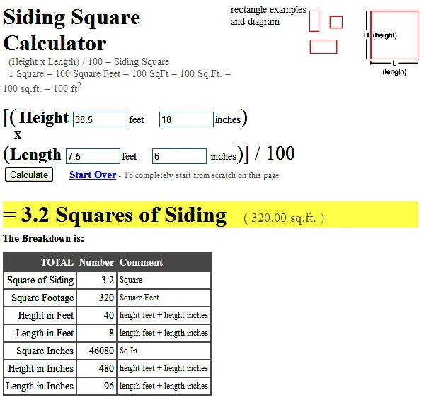 программа siding calc