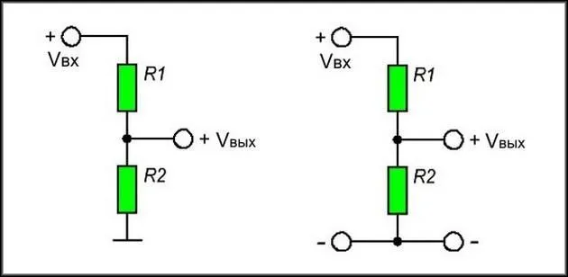 Делитель напряжения на резисторах