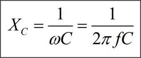 Формула расчета для делителя на конденсаторах