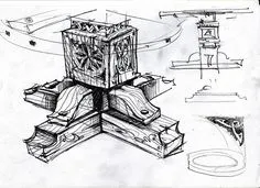 Фотографии Old Furniture, Ink Sketch, Sketches, Skyrim House, 3d Cad Models, Architecture Sketch