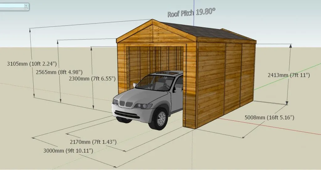 Оптимальные размеры гаража на 1 машину ...