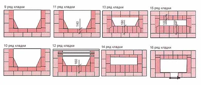 Схема рядов 9-16