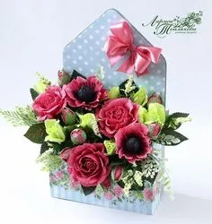 Creative Flower Arrangements, Church Flower Arrangements, Floral Arrangements, Pop Up Box Cards, Card Box, Diy And Crafts