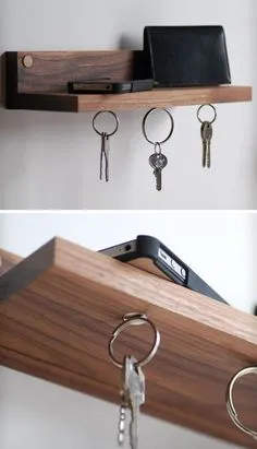 20 Настенных ключниц, которые украсят любой интерьер Key Holder Diy, Key Holders, Magnetic Key Holder, Wooden Key Holder, Key Ring Holder, Wall Key Holder, Home Furniture, Furniture Design, Furniture Ideas