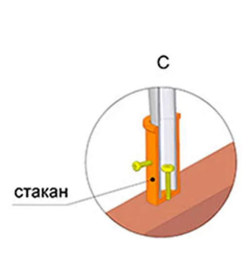 Стакан для трубы