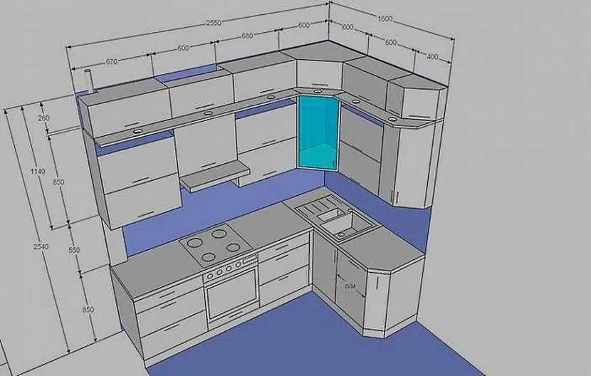 На плане указывают размеры мебели На плане указывают размеры мебели