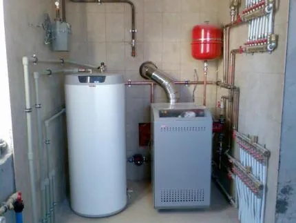 Установка газового котла Установка котла