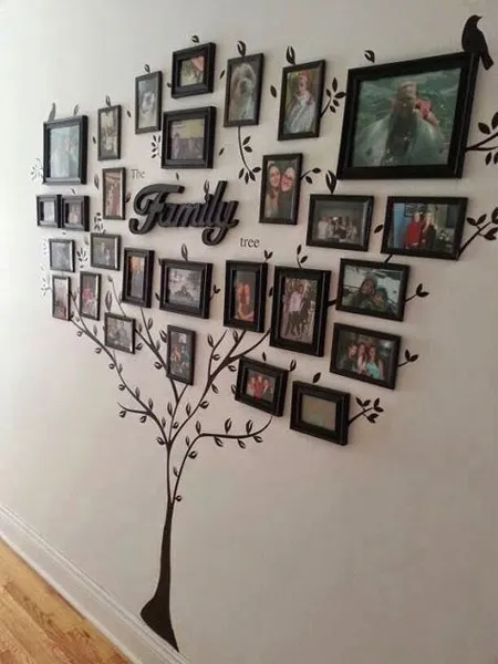 Семейное дерево на стене
