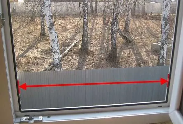 Замеры окна под установку москитной сетки