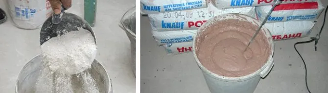 Замешивание раствора