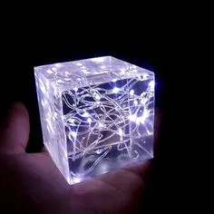 LEDs set in resin creates this beautiful thing. Diy Resin Lamp, Epoxy Resin Wood, Diy Epoxy, Resin Art, Fun Crafts