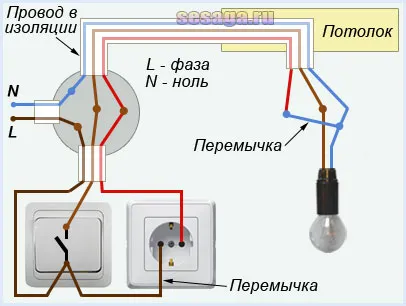 Как подключить розетку от выключателя ... Как подключить розетку от выключателя ...