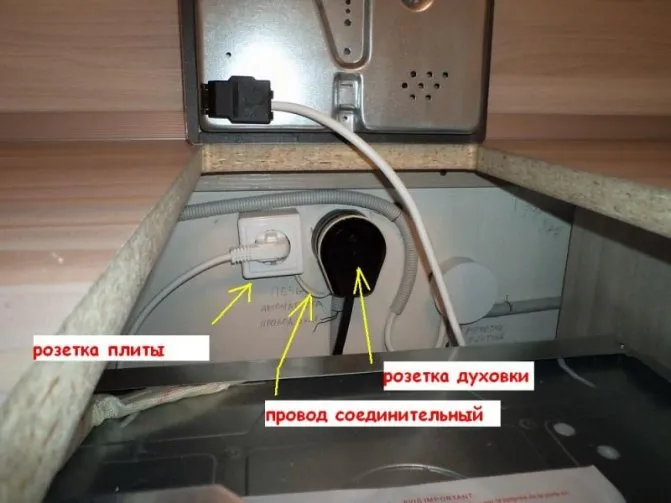 Схема розеток духового шкафа