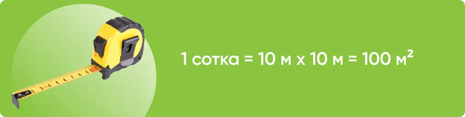 Количество квадратных метров в сотке