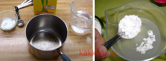 Домашний клейстер из крахмала
