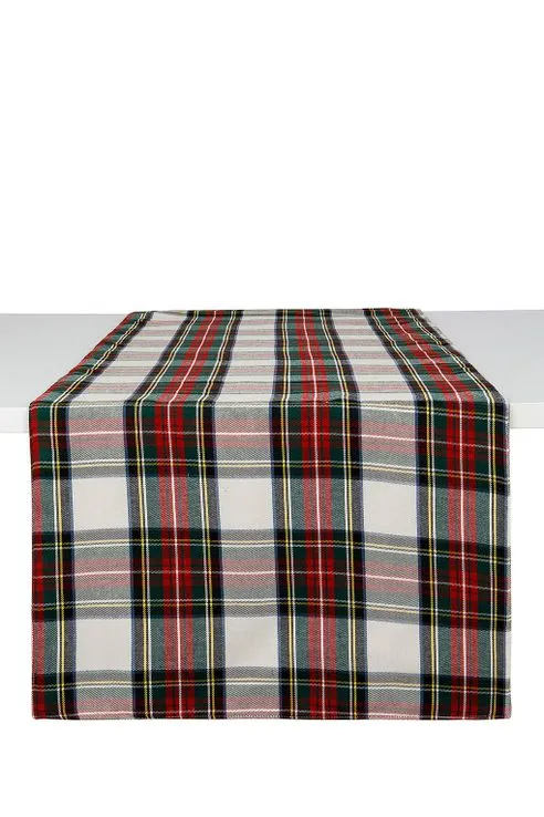 Настольная дорожка с принтом Tartan White COINCASA - 2