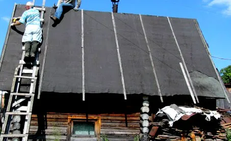 крыша сарая из рубероида 