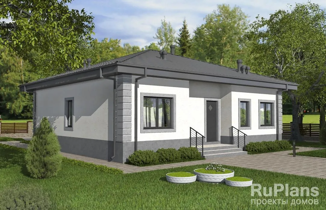 Проекты домов до 100 м² - Планы, 3D ...