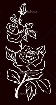 Rose Drawing Simple, Black And White Art Drawing, Black N White Images, Background Drawing, Flower Pattern Drawing, Art Drawings For Kids