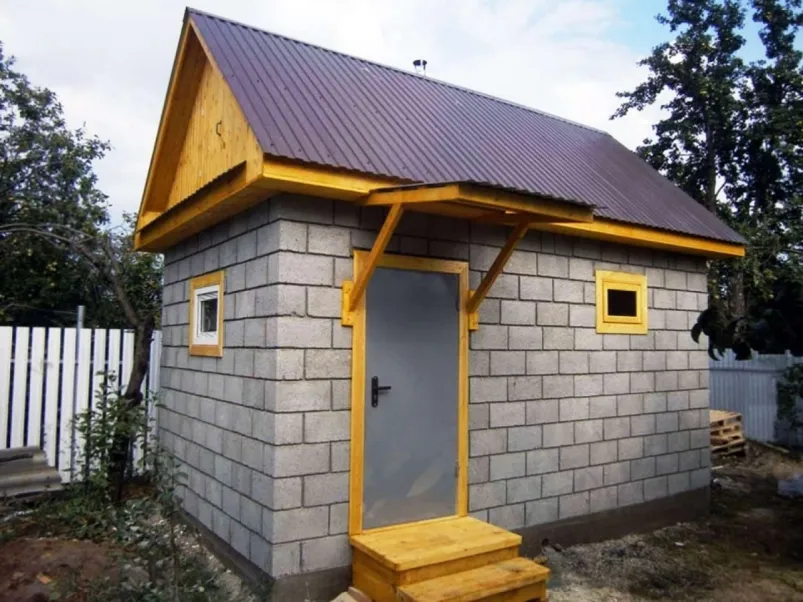 Баня из керамзитобетона