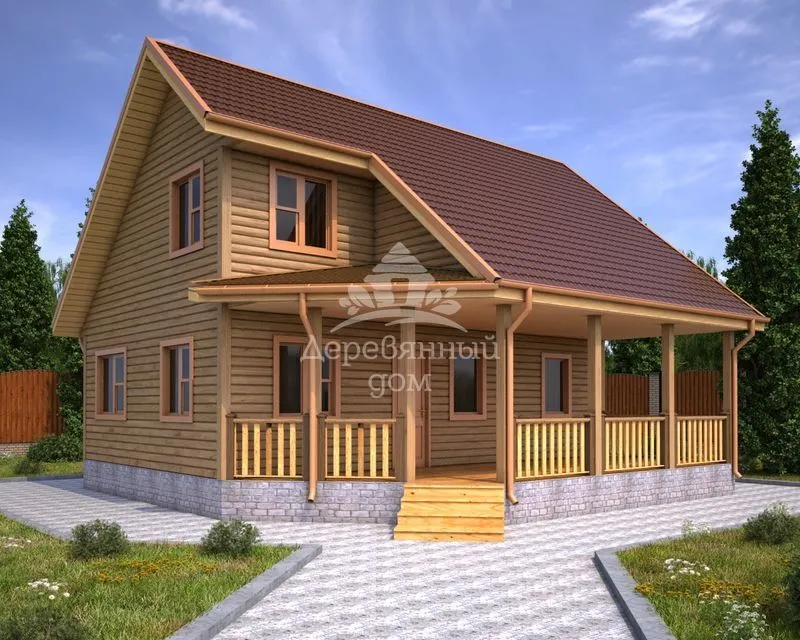 Проект каркасного дома 6х9 Флагман с ...
