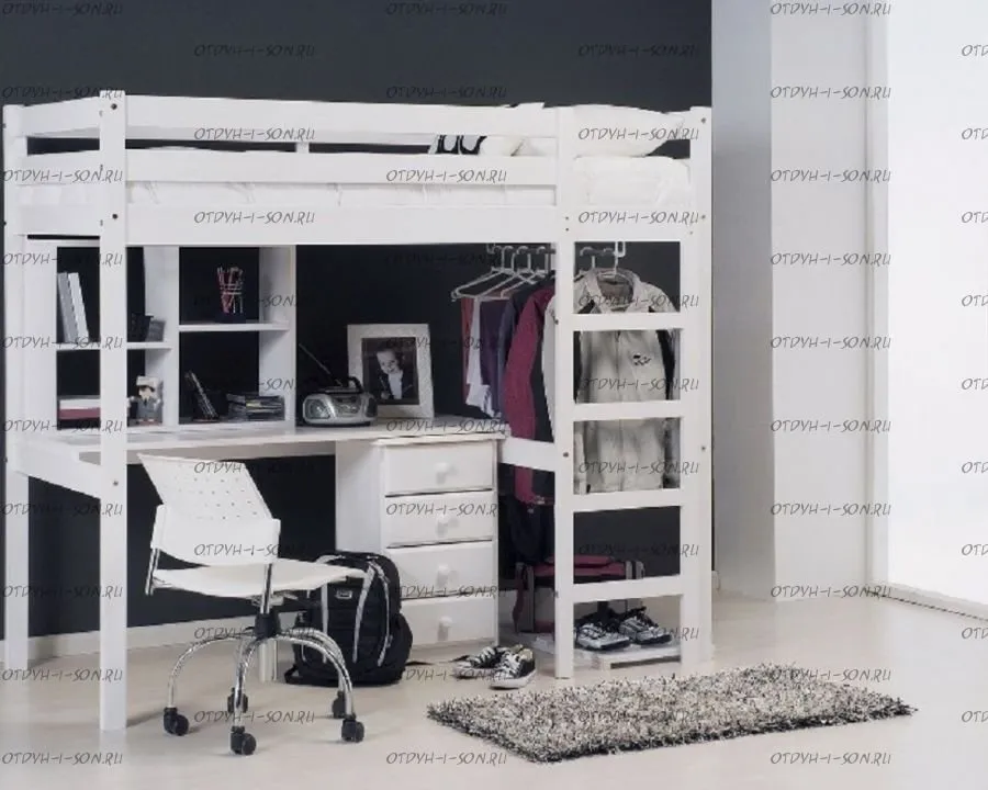 Ikea кровать чердак с рабочей зоной