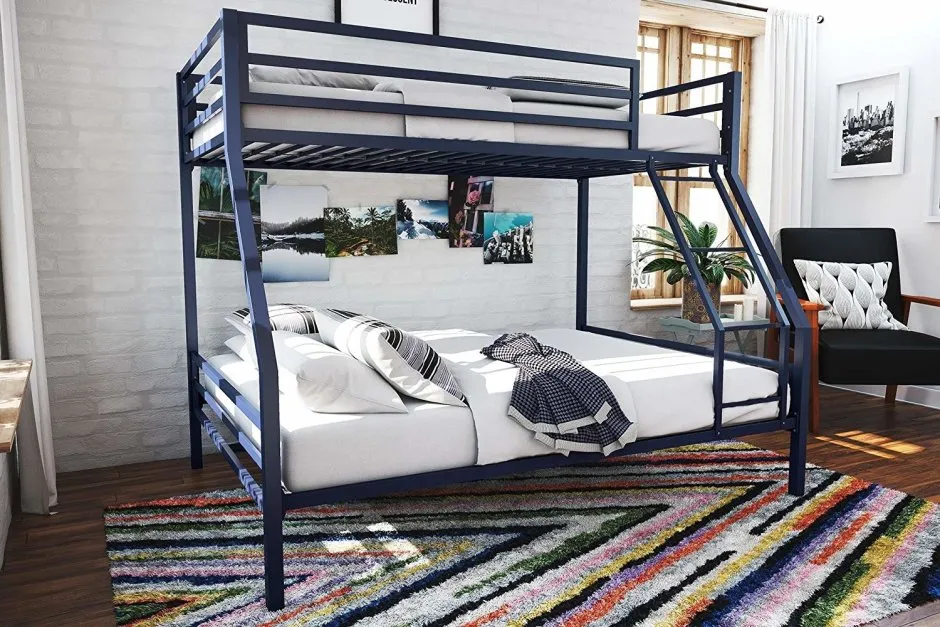 Двухъярусная кровать Gunmetal Full/Full Bunk Bed