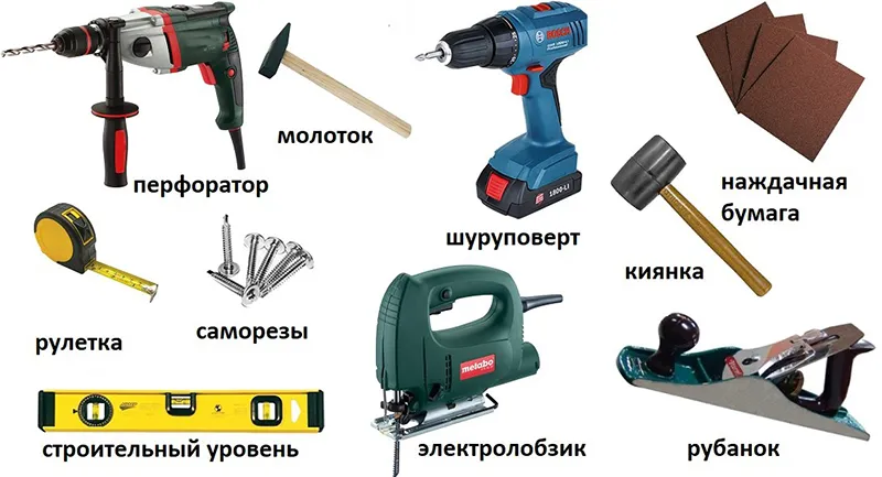 Набор плотницких инструментов