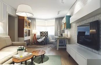 Гостиная с креслом для чтения