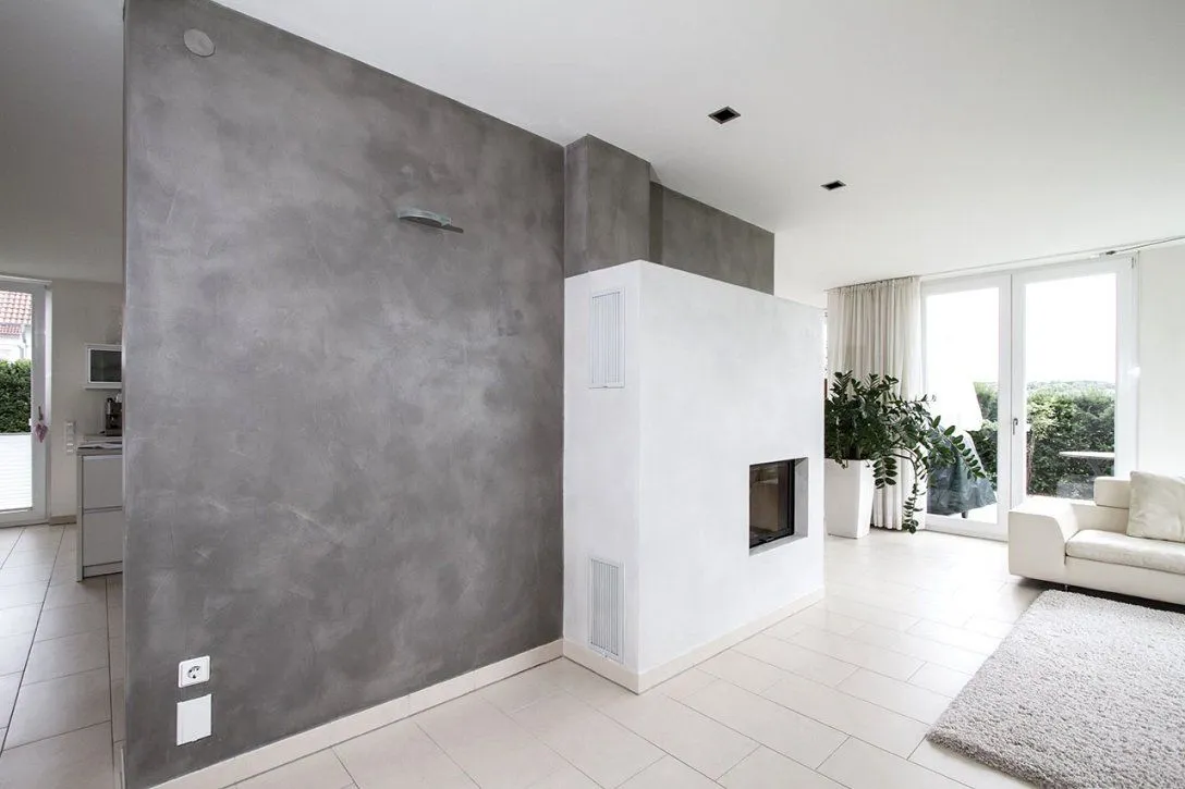 Микроцемент на стене