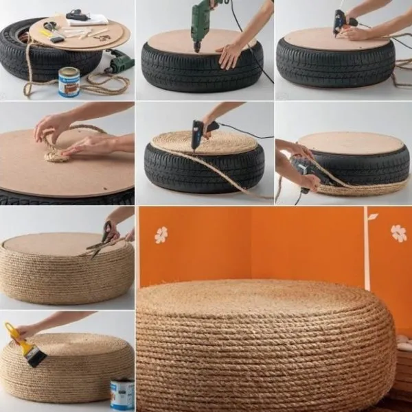 идея изготовления пуфика своими руками