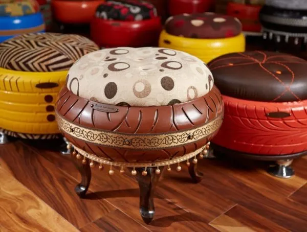 пуфик из шины