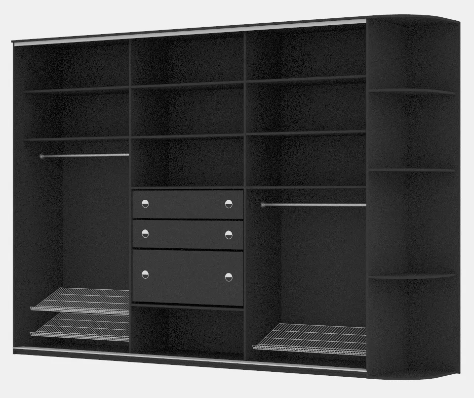 Черный шкаф купе