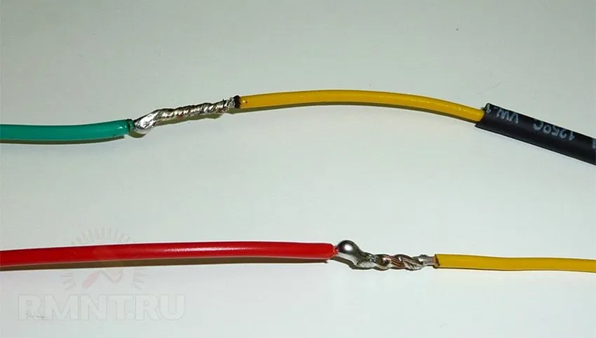 Соединение проводов пайкой