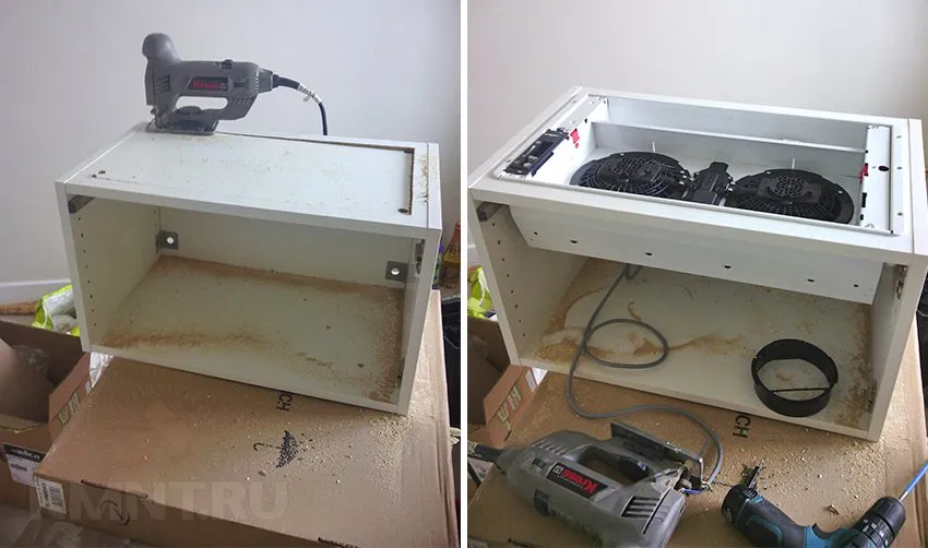 Монтаж встраиваемой вытяжки