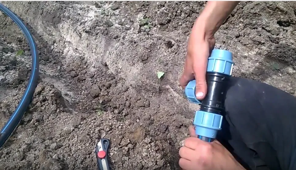 Труба подсоединена