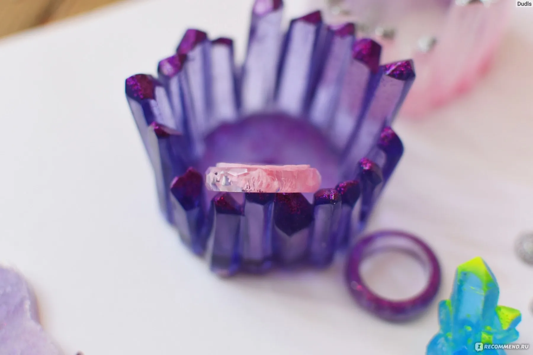 кристальный подсвечник из эпоксидной смолы